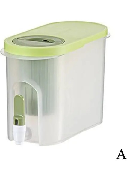 Yeşil Büyük Soğuk Su Sürahisi Musluk Filtresi ile Plastik Içecek Dispenseri Limonata Suyu Kapları Ev Buzdolabı Soğuk Su Isıtıcısı (Yurt Dışından)