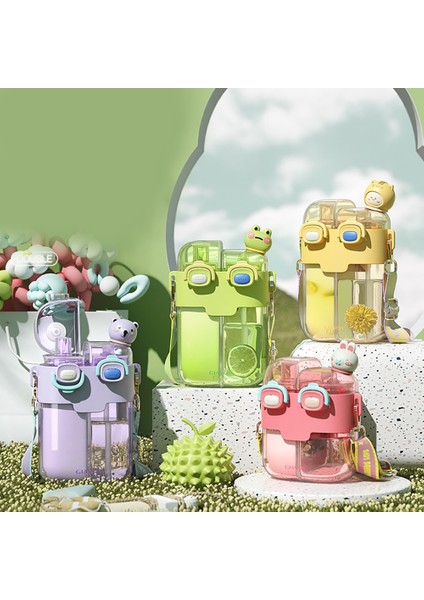 Yeşil 780 ml Içme Şişesi Taşınabilir Spor Su Isıtıcısı Karikatür Açık Spor Su Bardağı Sızdırmaz Saman ile Drinkware Öğrenci Çocuklar Için (Yurt Dışından) fırsatları