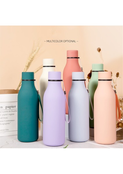 No.19 550ML Moda Yalıtımlı Paslanmaz Çelik Termos Kupa Spor Su Şişesi Sıcak Soğuk Su Şişesi Termos Kahve Fincan Şişesi (Yurt Dışından)