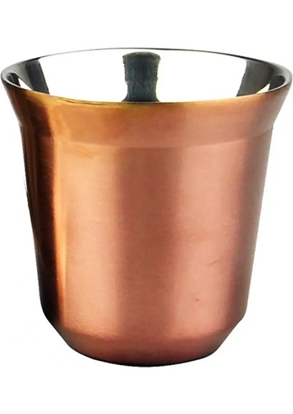 Gül Kırmızı 80 ml Çift Duvar Paslanmaz Çelik Espresso Fincan Yalıtım Nespresso Pixie Kahve Fincanı Kapsül Şekli Sevimli Termo Bardak Kahve Kupaları (Yurt Dışından)