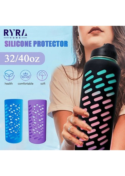 32OZ 18-40 Oz Taşınabilir Su Şişesi Kapağı Silikon Termal Kupa Koruyucu Kılıf Aquaflask Düz Bardak Yalıtım Kol Kılıfları (Yurt Dışından) modelleri