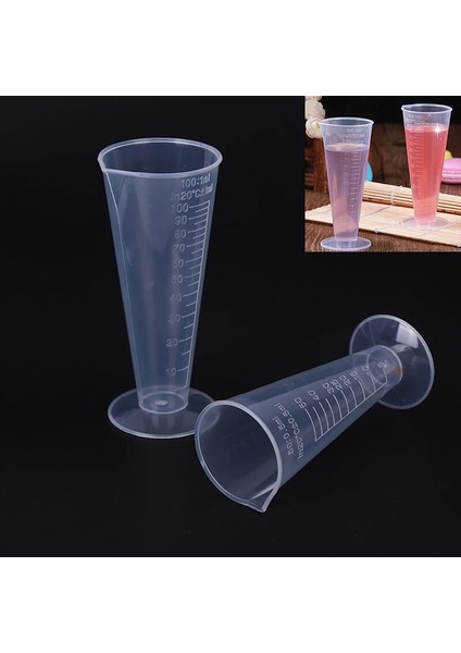 Temizle 2 Adet/takım Ölçüm Kabı Şeffaf Plastik Ölçüm Kabı Otel Bar Sürahi Dekantör Şişe Ağzı Silindir Yeniden Kullanılabilir Mutfak Ölçme Aracı (Yurt Dışından)