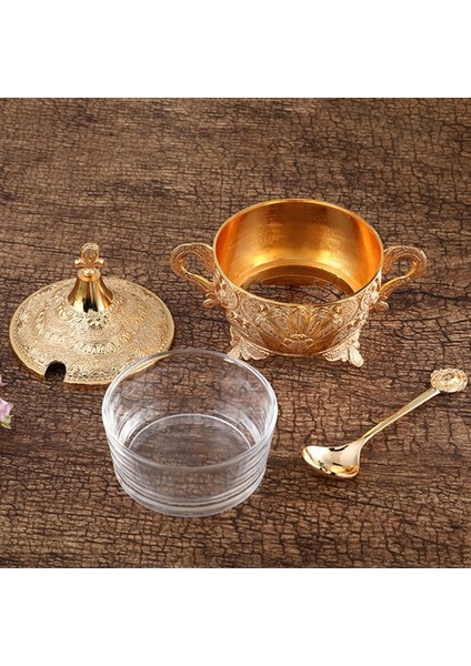 Altın Baharat Baharat Kavanozları Tuz ve Kapak Kazımayı Retro Tarzı Biber Baharat Kavanoz Alaşım Organizatör Barbekü Çeşni Mutfak Gadget Aracı (Yurt Dışından) indirimleri