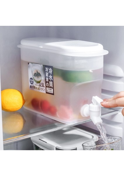 3.5l 3.5l Buzdolabı Soğuk Su Isıtıcısı Musluklu Limonata Şişesi Drinkware Su Isıtıcısı Pot Içecek Dağıtıcı Soğuk Su Kovası Mutfak (Yurt Dışından)