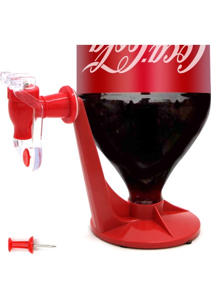 1 Adet Kırmızı Soda Içecek Dağıtıcı Şişe Kola Baş Aşağı Içme Suyu Dağıtım Makinesi Anahtarı Gadget Parti Ev Bar Su Sürahi (Yurt Dışından)