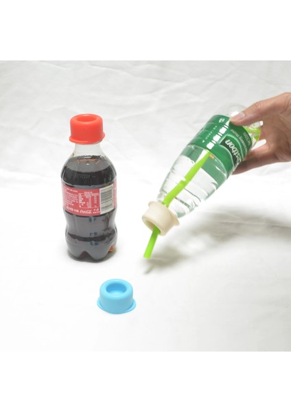 Fotoğraf Gibi Açık Mavi Arıtılmış Su Şişesi Için Silikon Içme Kapakları Yenilikçi Kapatıcı Çocuklar Için Pipet Delikli Silikon Dökülmeye Dayanıklı Şişe Kapağı (Yurt Dışından) modelleri