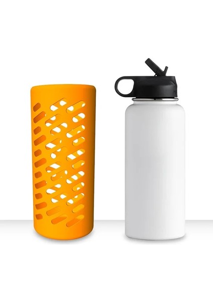 40OZ Şişe Kapağı Taşınabilir Su Şişesi Kapakları Termal Kupa Cam Şişe Için Silikon Koruyucu Kılıf, Haşlanma Önleyici Yalıtkan Kılıflar 32/40OZ (Yurt Dışından)