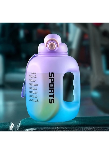 Purple2.5l 1600-2500ML Gıanxı Spor Su Pipetli Şişe Su Şişesi Öğeleri Spor Plastik Bardak Taşınabilir Öğrenciler Okul Seyahat Büyük Şişeler (Yurt Dışından)