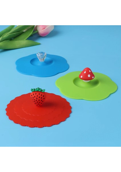 Stil 4 Sevimli Karikatür Meyve Bitki Hayvan Silikon Bardak Kapağı 10 cm Yeniden Kullanılabilir Yumuşak Silika Jel Içecek Su Çay Kahve Kapakları Toz Geçirmez Sızdırmaz (Yurt Dışından) fırsatları