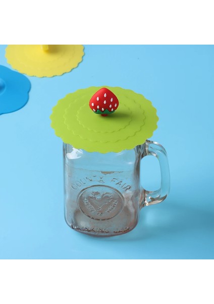 Stil 4 Sevimli Karikatür Meyve Bitki Hayvan Silikon Bardak Kapağı 10 cm Yeniden Kullanılabilir Yumuşak Silika Jel Içecek Su Çay Kahve Kapakları Toz Geçirmez Sızdırmaz (Yurt Dışından) indirimleri