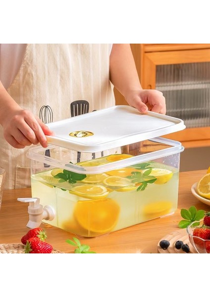 3.5l Soğuk Su Isıtıcısı Musluk Suyu Sürahisi Limonata Kabı Buzdolabı Yaz Için Soğuk Su Kovası Dağıtıcı Drinkware 5l/3.5l (Yurt Dışından)
