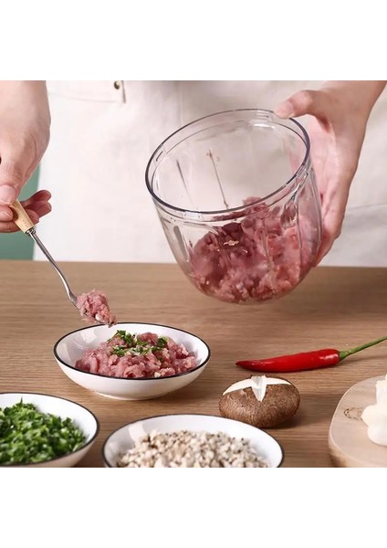 Yeşil Çekme Tipi Soğan Sarımsak Kıyıcı Çok Fonksiyonlu Kıyma Makinesi Sebze Biber Soğan Bebek Maması Baharat Sebze Mini Kıyıcı (Yurt Dışından) fırsatları