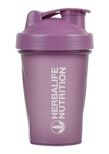 Mor 400 ml Spor Spor Su Şişesi Moda Basit Shaker Fincan Protein Tozu Beslenme Milkshake Ölçekli Su Bardağı ile Karıştırma Bardağı (Yurt Dışından)