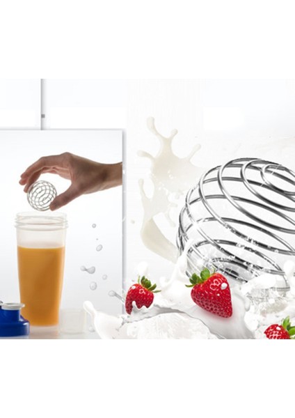 Açık Yeşil Paslanmaz Çelik Karışık Çırpma Topu, Shaker Şişesi ve Protein Şişesi ve Spor Şişesi Yaratıcı Karıştırma Çubuğu Içecek Aletleri (Yurt Dışından)