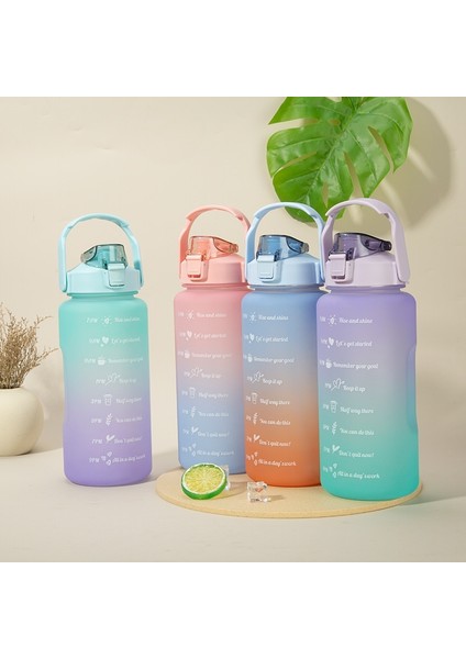 Pembe 2.0l 2l Büyük Kapasiteli Su Şişesi Samanlı Zaman Işaretleyici Buzlu Fincan Kızlar Büyük Taşınabilir Seyahat Şişeleri Spor Fitness Fincan (Yurt Dışından) modelleri