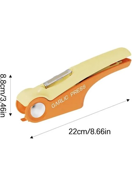 Turuncu Sarımsak Presi Çok Amaçlı Paslanmaz Çelik Manuel Sarımsak Presi Kırıcı Kıyma Sıkacağı Konserve Açacağı Mutfak Gereçleri ve Aksesuarları (Yurt Dışından)
