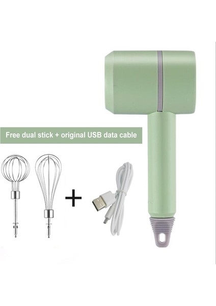 Yeşil Kablosuz Elektrikli Yiyecek Mikseri 2 In 1 Elektrikli Gıda Karıştırıcı Yüksek Güçlü Hamur Karıştırıcı Yumurta Çırpıcı Pişirme El Mikseri Mutfak Aletleri (Yurt Dışından)