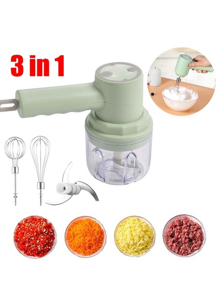 Yeşil Kablosuz Elektrikli Yiyecek Mikseri 2 In 1 Elektrikli Gıda Karıştırıcı Yüksek Güçlü Hamur Karıştırıcı Yumurta Çırpıcı Pişirme El Mikseri Mutfak Aletleri (Yurt Dışından) fiyatları