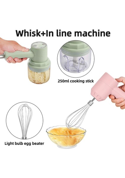Yeşil Kablosuz Elektrikli Yiyecek Mikseri 2 In 1 Elektrikli Gıda Karıştırıcı Yüksek Güçlü Hamur Karıştırıcı Yumurta Çırpıcı Pişirme El Mikseri Mutfak Aletleri (Yurt Dışından) modelleri