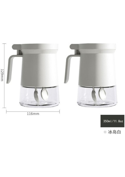 2 Adet Beyaz 1/2/3 Adet Ev Çift Mühürlü Nem Geçirmez Baharat Tankı Mutfak Tuzluk Baharat Tankı Baharat Saklama Kutusu Organize Tank (Yurt Dışından)