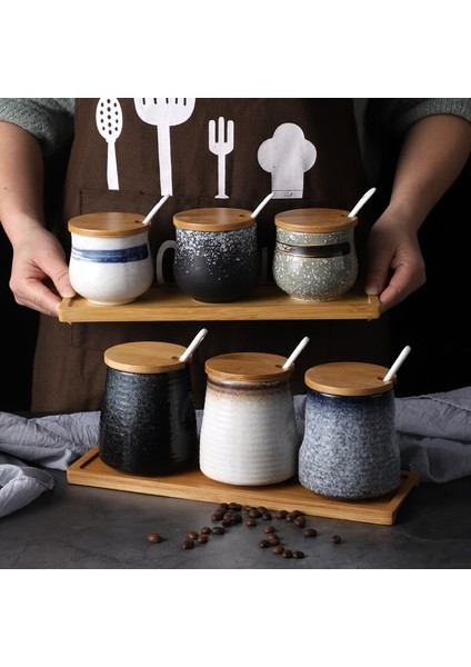 B-1 Adet Seramik Baharat Kavanoz Tuz Şeker Baharat Kavanoz Monosodyum Glutamat Baharat Kutu Seti Vintage Mutfak Malzemeleri Kaşıklı Şeker Kutusu (Yurt Dışından) fiyatları