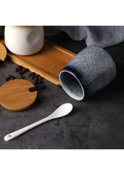 B-1 Adet Seramik Baharat Kavanoz Tuz Şeker Baharat Kavanoz Monosodyum Glutamat Baharat Kutu Seti Vintage Mutfak Malzemeleri Kaşıklı Şeker Kutusu (Yurt Dışından) indirimleri