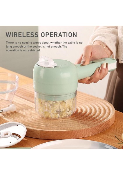 Beyaz Elektrikli Sebze Kesici 5 In 1 Çok Fonksiyonlu Yüksek Kaliteli Malzeme Ev Mutfak Için Üç Bıçak Kafalı Sebze Kesici (Yurt Dışından) fırsatları