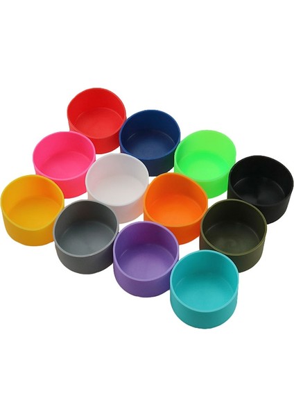 Koyu Mavi 12-24OZ 12-40OZ 7.5-9cm Şişe Kapağı Bardak Isı Yalıtımı Alt Kapak Kaymaz Kol Bardak Silikon Taban Spor Kupası Kapağı (Yurt Dışından) indirimleri