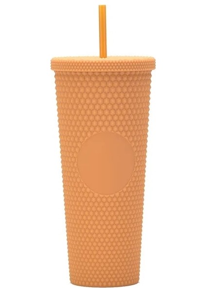 Zerdeçal 710ML Durian Kupası 710ML Kahve Kapaklı ve Samanlı Fincan Yaz Soğuk Su Kupa Bardak Samanlı Bardak Elmas Radyant Tanrıça Bardak (Yurt Dışından)