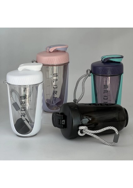 Pembe 600 ml Blender Shaker Şişe Karıştırma Topu ile Protein Tozu Milkshake Bardak Sızdırmaz Açık Spor Için Taşınabilir Su Bardağı (Yurt Dışından)