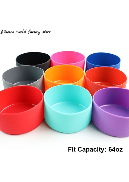 Nane Yeşili 64OZ 12.5cm Şişe Kapağı Bardak Isı Yalıtımı Alt Kapak 125MM Kaymaz Kol Altlığı Silikon Taban Spor Kupası Kapağı (Yurt Dışından) modelleri