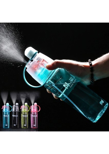 Yeşil 600 ml Yeni Doğa Sporları Sprey Bardak Plastik Sprey Serin Yaz Spor Su Şişesi Taşınabilir Tırmanma Açık Bisiklet Shaker Şişeleri (Yurt Dışından) fiyatları