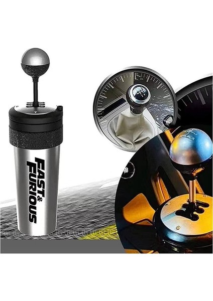 Donuk 650ML 650ML Hızlı ve Öfkeli 9 Film Pipetli ve Kapaklı Su Bardağı Rocker Vites Tarzı Su Bardağı Kapaklı Su Bardağı Yaratıcı Hediye (Yurt Dışından)