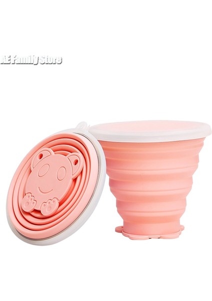 Pembe Silikon Katlanır Su Bardağı Yüksek Sıcaklığa Dayanıklı Teleskopik Seyahat Sıkıştırma Mini Taşınabilir Meşrubat Dolum Bardağı Ağız Bardağı (Yurt Dışından) modelleri