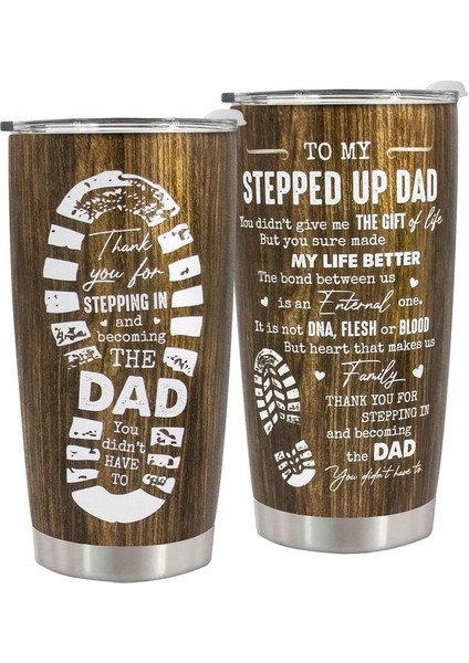 Stil Baba Için 5 Hediye - Kapaklı Baba Bardak Bardağı 20 Oz - Komik Baba Şakaları, Paslanmaz Çelik Bardak, Kız Oğlundan Doğum Günü Hediyesi (Yurt Dışından)
