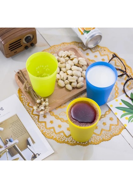 Sarı 5 Adet Şeker Renkler Süt Kahve Bira Kupaları Pp Plastik Meşrubat Bardakları Piknik Kamp Için Ev Partisi Yemeği 260 ml Su Bardağı Yeniden Kullanılabilir (Yurt Dışından) modelleri