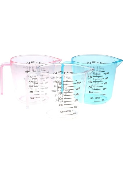 Pembe 300 ml 150/300/600 ml Plastik Ölçüm Kabı Temizle Ölçekli Gösterisi Şeffaf Kupa Dekantör Şişe Ağzı 3 Boyutları Ölçüm Cihazı Pembe/mavi/şeffaf (Yurt Dışından)