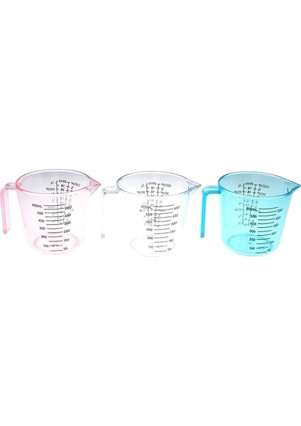 Pembe 300 ml 150/300/600 ml Plastik Ölçüm Kabı Temizle Ölçekli Gösterisi Şeffaf Kupa Dekantör Şişe Ağzı 3 Boyutları Ölçüm Cihazı Pembe/mavi/şeffaf (Yurt Dışından)