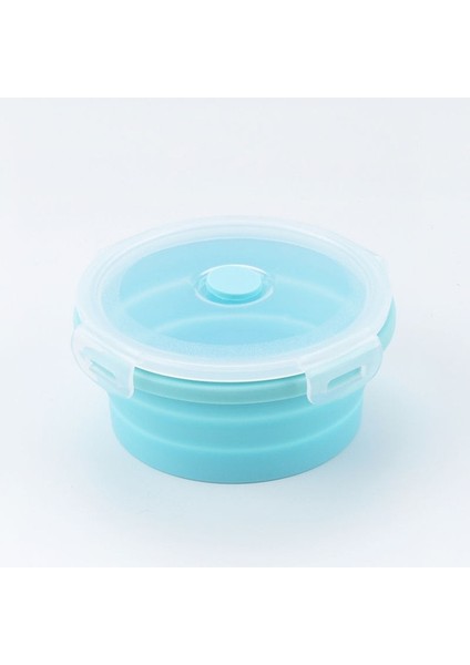 500 ml Gök Mavisi Yuvarlak Silikon Katlanır Öğle Yemeği Kutusu Seti Mikrodalga Taşınabilir Gıda Kabı Kase Salata Aperatif Kapaklı CF-103 (Yurt Dışından) fiyatları