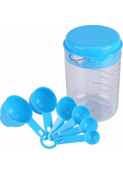 Pembe 7 Adet/takım Plastik Ölçüm Bardakları Kaşık ile Ölçü Mutfak Eşyası Pişirme Kaşık Şeker Kek Pişirme Terazisi Kaşık (Yurt Dışından)