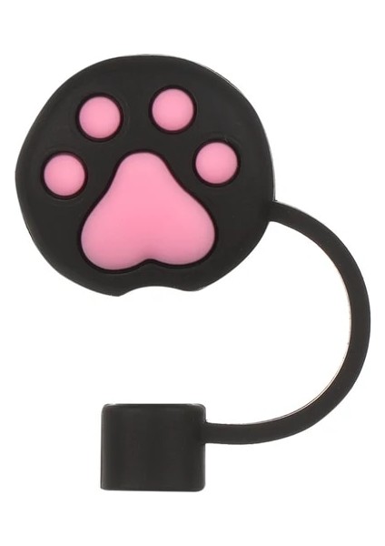 Siyah Kedi Pençe 1 Pc Silikon Saman Fiş Kullanımlık Içme Toz Kapağı Karikatür Fişler Ipuçları Kapak Mutfak Cam Bardak Drinkware Aksesuarları (Yurt Dışından)