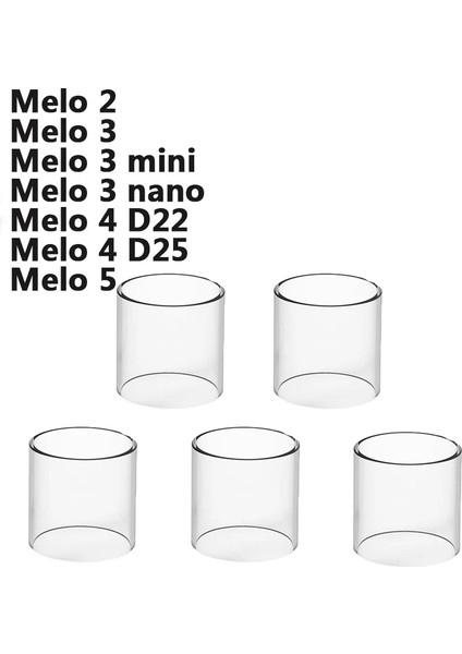 Melo 4 D25 Düz Cam Tüpler Eleaf Melo 2 3 Melo 3 Mini Melo 3 Nano Melo 4 D22 Melo 4 D25 Melo 5 Cam Tankı Mini Bardak 5 Adet (Yurt Dışından)