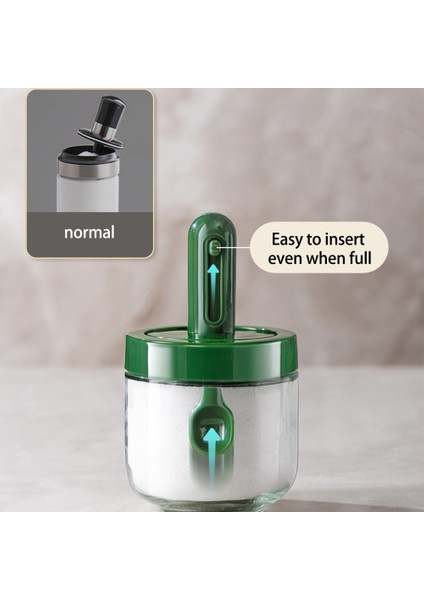 Yeşil Kepçe Kapaklı Entegre Teleskopik Baharat Kavanozu Beyaz/yeşil 14 x 9 cm Kapaklı ve Geri Çekilebilir Kaşıklı Şeffaf Baharatlık (Yurt Dışından) modelleri