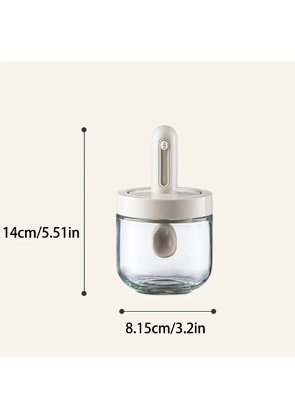 Yeşil Kepçe Kapaklı Entegre Teleskopik Baharat Kavanozu Beyaz/yeşil 14 x 9 cm Kapaklı ve Geri Çekilebilir Kaşıklı Şeffaf Baharatlık (Yurt Dışından) indirimleri