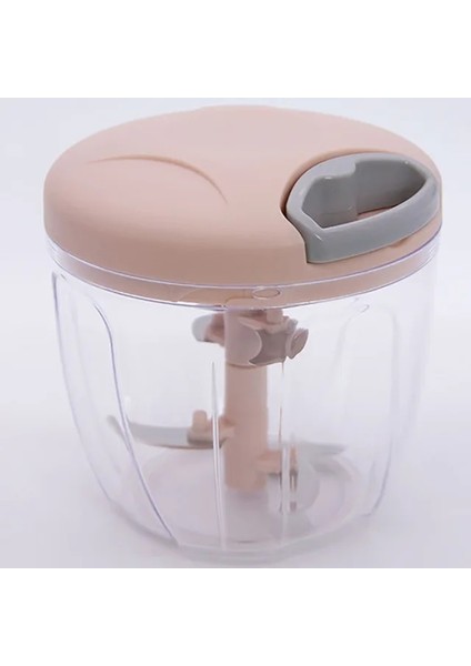 900 ml Pembe Manuel Gıda Parçalayıcı Sebze Meyve Fındık Soğan Kıyıcı El Çekme Kıyma Blender Mikser Mutfak Robotu (Yurt Dışından)