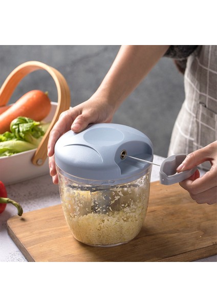 900 ml Pembe Manuel Gıda Parçalayıcı Sebze Meyve Fındık Soğan Kıyıcı El Çekme Kıyma Blender Mikser Mutfak Robotu (Yurt Dışından)