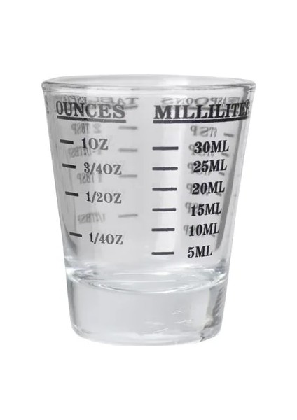Siyah 60ML Shot Cam Ölçüm Fincan Espresso Ons Fincan Kahve Süt Kokteyl Bardağı Ölçekli Mutfak Ölçüm Sıvı Kalınlaştırmak Malzemeleri (Yurt Dışından)