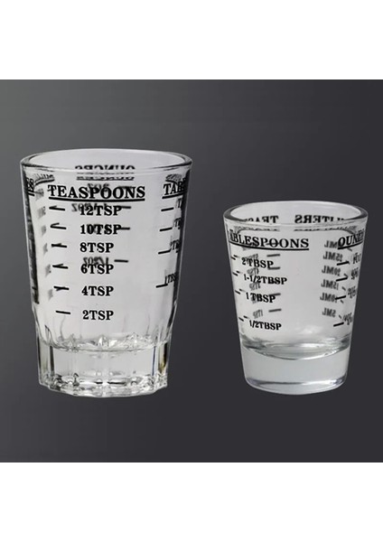 Siyah 60ML Shot Cam Ölçüm Fincan Espresso Ons Fincan Kahve Süt Kokteyl Bardağı Ölçekli Mutfak Ölçüm Sıvı Kalınlaştırmak Malzemeleri (Yurt Dışından)