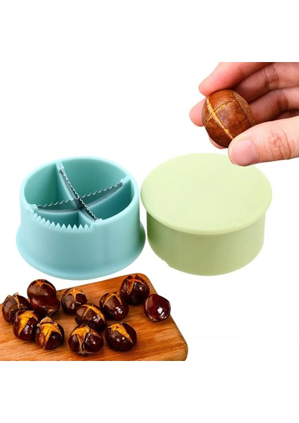 1 Adet Mavi Çok Fonksiyonlu Somun Bisküvi Bombardımanı Makinesi Çapraz Bıçak Kestane Hızlı Açılış Mutfak Ceviz Maşa Konserve Açacağı Gadget (Yurt Dışından)