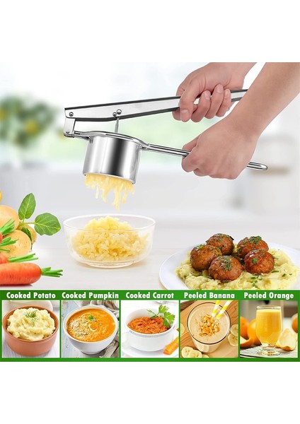 Seti Ezici Pirinç Basın Patates Püresi Paslanmaz Çelik Kırma Püresi Meyve Sebze Squeezerjuicer Basın Makinesi Mutfak Aracı (Yurt Dışından) fırsatları